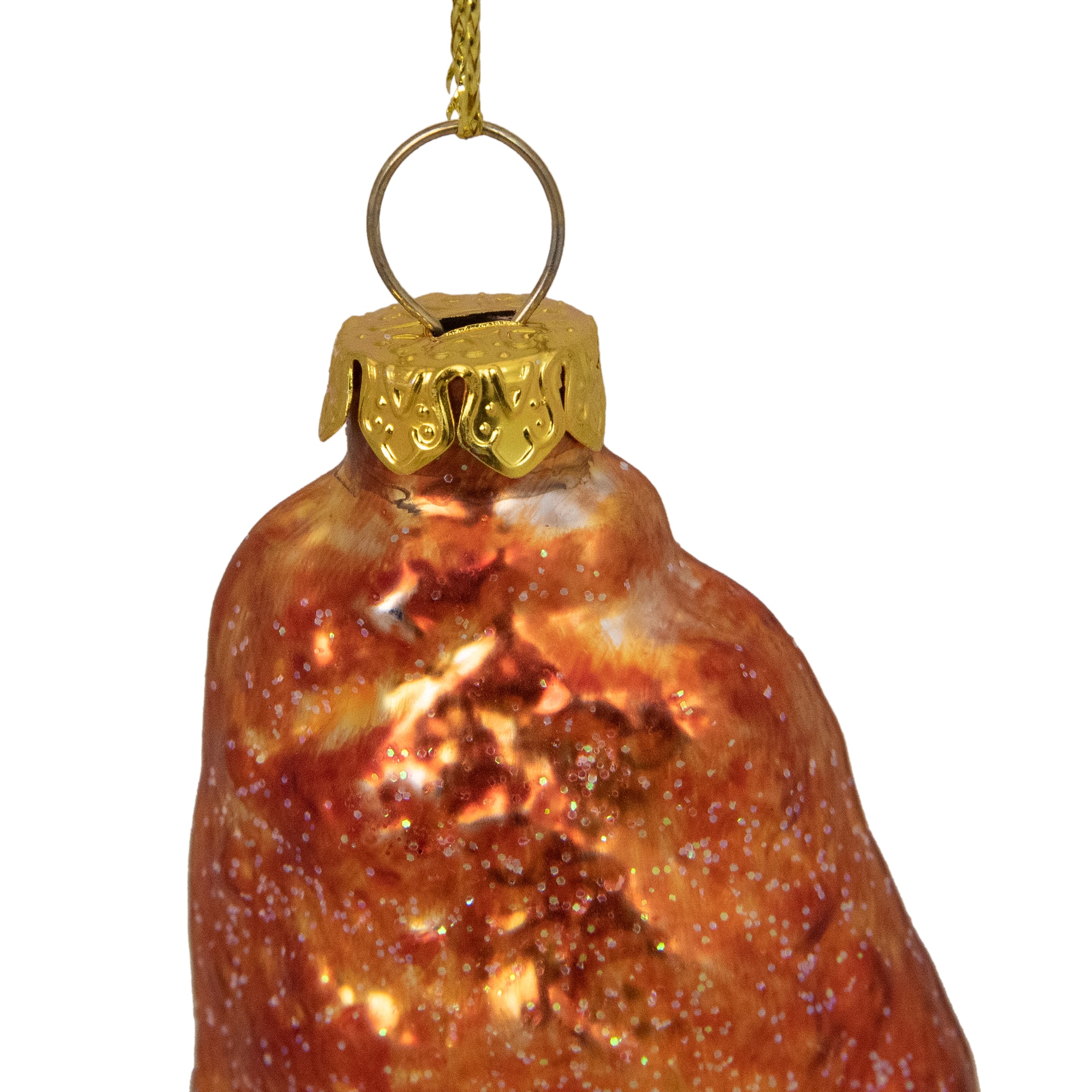 4.5" Glitter Glass Buffalo Chicken Wing Ornament